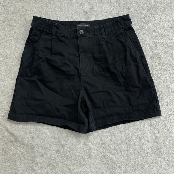 Banana Republic Women's Size 10 Black High Waist Chino Stretched Pleated - Picture 3 of 8